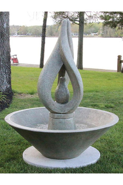 Garden Glow Fountain Contemporary Modern Art Sculptural Spouting